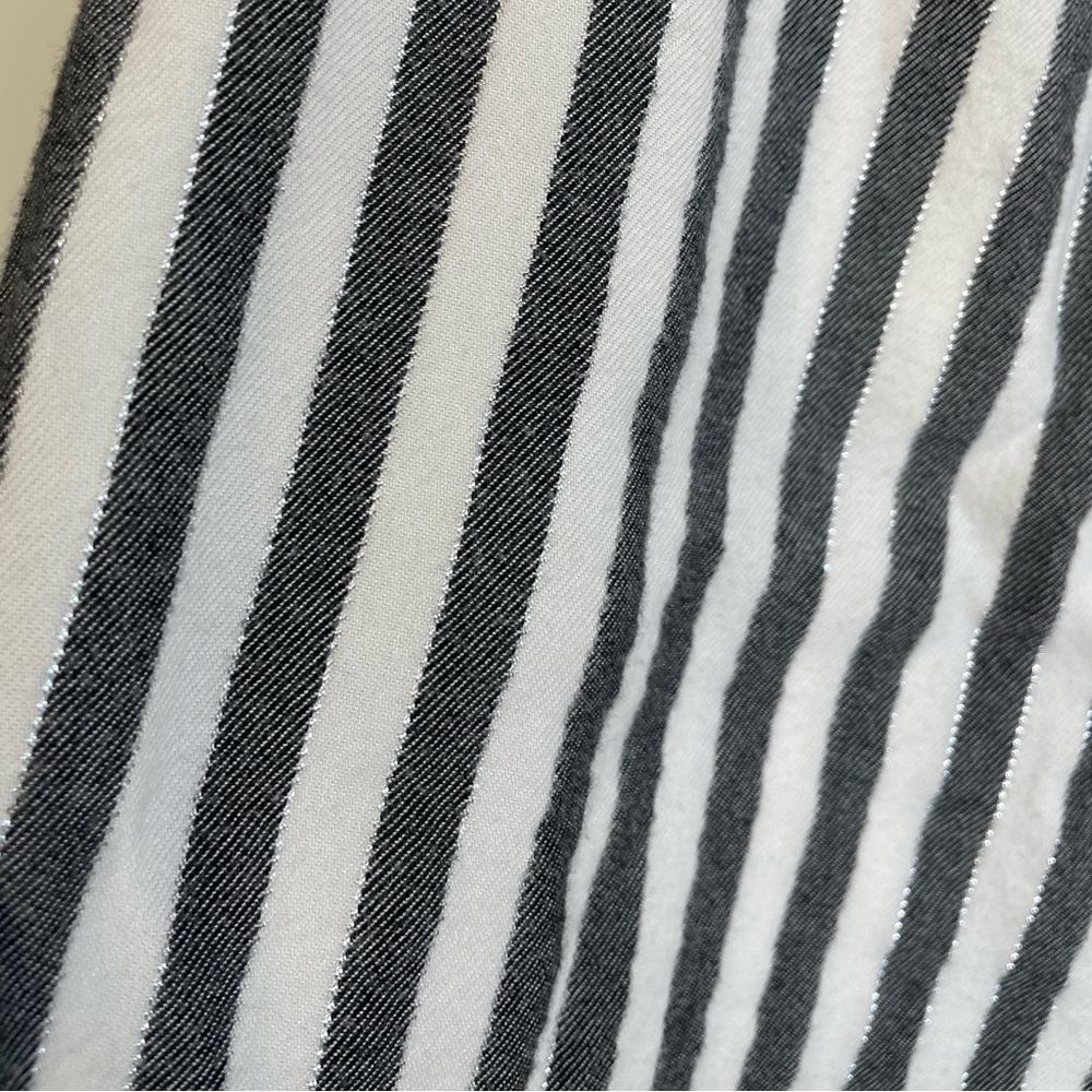 Victoria's Secret Gray White Silver Metallic Striped Pajama Set - Picture 16 of 16